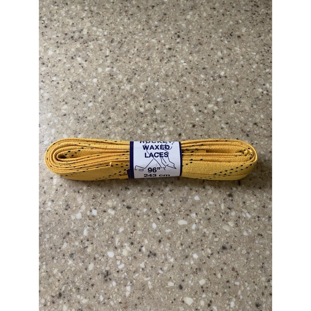 1 Pair - ProGuard Hockey Premium Skate Laces Waxed Yellow 96" 243 CM New